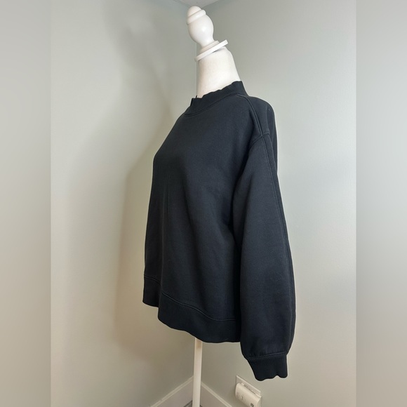 Everlane Crewneck Comfy Casual Sporty  Sweatshirt  Cotton Bkend  Black Sz Small - Picture 6 of 17
